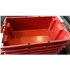 Image 3 : STACK OF RED STORAGE TOTES