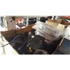 Image 1 : BOX OF GARDEN LIGHTS AND METAL BOWLS