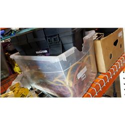 TOTE OF TROUBLE LIGHT, EXTENTION CORD, AND TAPE