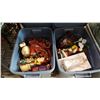 Image 2 : 3 TOTES OF CHRISTMAS DECOR AND HOUSE