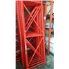 Image 2 : SIX 14 FOOT TALL BY 33 INCH PALLET RACKING UPRIGHTS AND AND TWELVE 100 INCH CROSS BEAMS