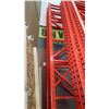 Image 2 : FOUR 14 FOOT TALL BY 50 INCH PALLET RACKING UPRIGHTS AND AND EIGHT 100 INCH CROSS BEAMS