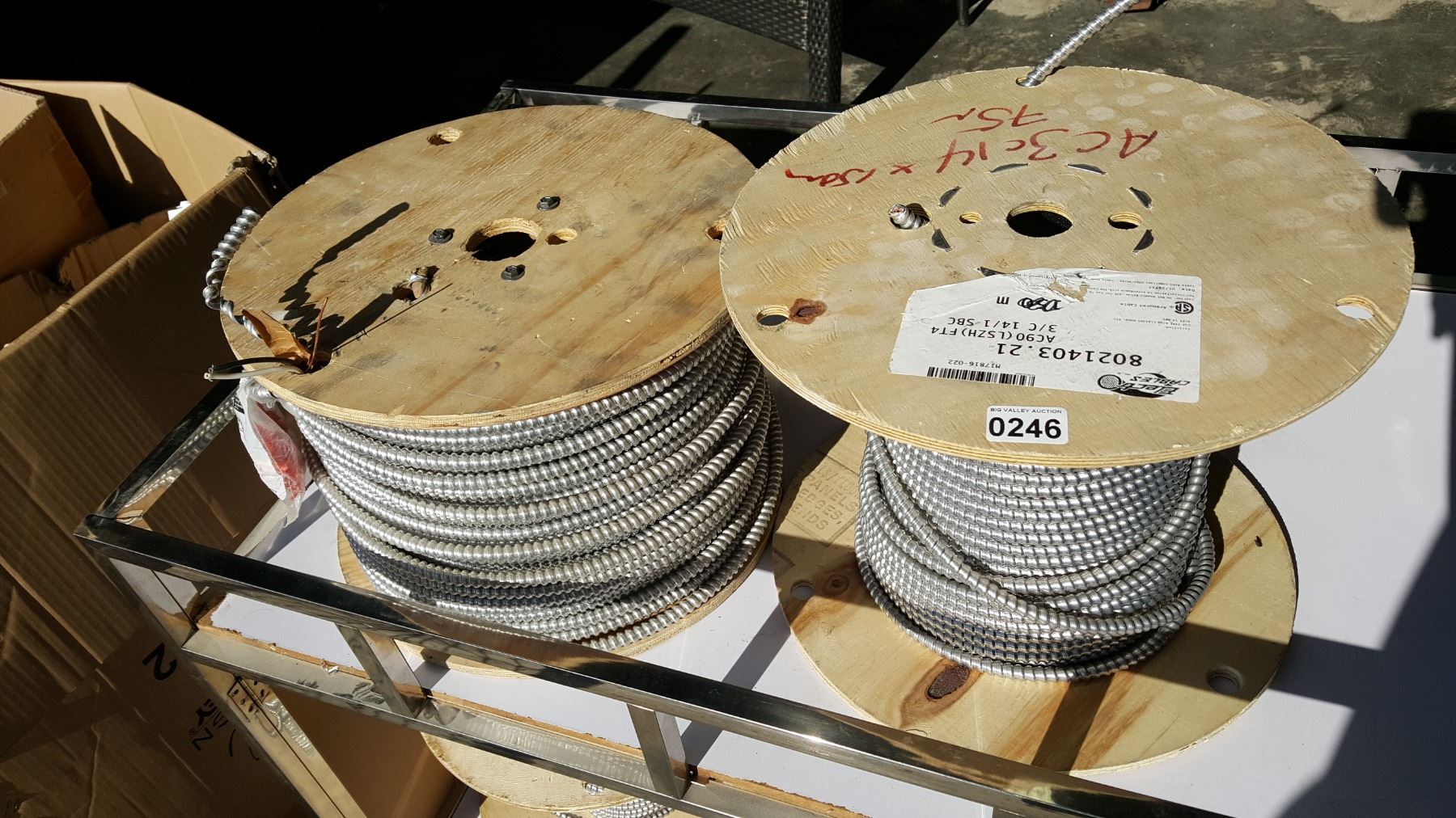LOT OF ELECTRICAL CABLE SPOOLS