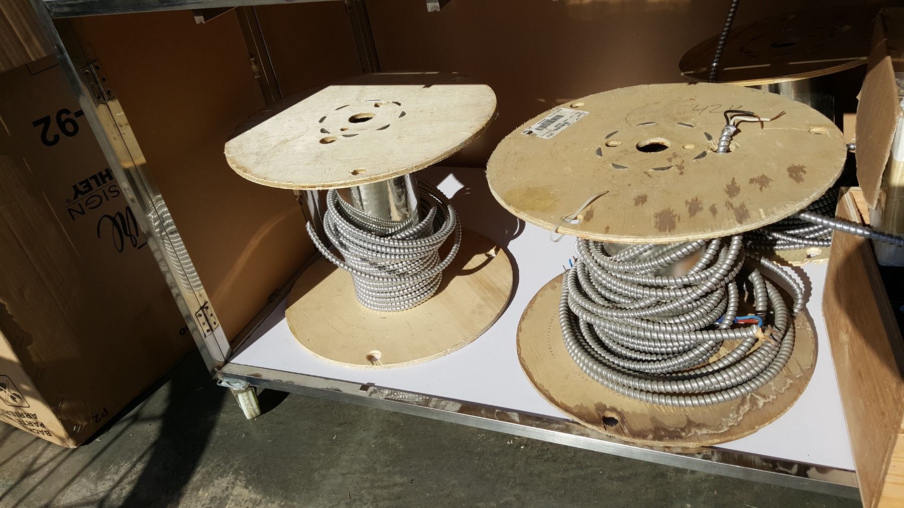 LOT OF ELECTRICAL CABLE SPOOLS