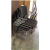 Image 2 : SET OF 6 BLACK STACKING RECEPTION CHAIRS