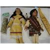 Image 1 : 2 FIRST NATIONS DOLLS, CARVED CANOE, AND CEDAR SMUDGE