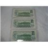 Image 2 : 3 CANADIAN 1 DOLLAR BILS - 1973 CONSECUTIVE NUMBERS