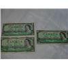 Image 1 : 3 CANADIAN 1 DOLLAR BILLS