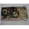 Image 1 : TRAY OF JADE AMETHYST ETC JEWELLRY