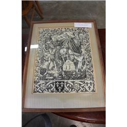 17TH CENTURY STYLE SATIRICAL BRITISH ENGRAVING ON PAPER