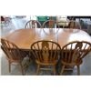 Image 2 : PAWFOOT DINING TABLE W/ 2 LEAFS AND 6 CHAIRS