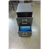 Image 2 : TWO DRAWER METAL FILING CABINET WITH KEY