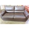 Image 1 : MODERN BROWN LEATHER HIDE-A-BED
