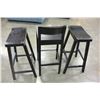 Image 2 : THREE WOOD STOOLS