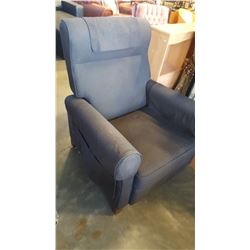 MORDERN GREY UPHOLSTERED RECLINING ARM CHAIR
