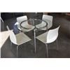 Image 1 : MODERN GLASS TOP IKEA TABLE AND FOUR CHAIRS