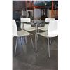 Image 2 : MODERN GLASS TOP IKEA TABLE AND FOUR CHAIRS