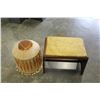 Image 2 : VINTAGE LAMPSHADE AND STOOL