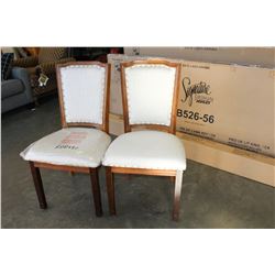 NEW PAIR OF ASHLEY CONTEMPORARY UPHOLSTERED SIDE CHAIRS RETAIL $249 EACH