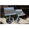Image 3 : NEW PAIR OF WHITE RED ADJUSTABLE HEIGHT BARSTOOLS WITH CHROME BASE RETAIL $ 149 EACH