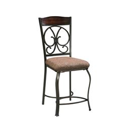 NEW PAIR OF ASHLEY SIGNATURE UPHOLSTERED COUNTER HEIGHT BARSTOOLS RETAIL $249 EACH