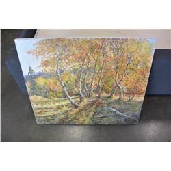 THE OLD ROAD OIL ON CANVAS BY OTTO JEGODTKA