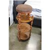 Image 2 : VILLAS MAPLE ROUND 3 TIER STAND AND SMALL STOOL