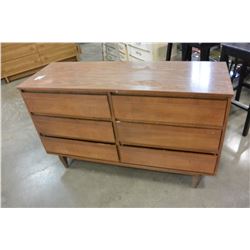 6 DRAWER WALNUT DRESSER