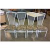 Image 1 : 4 WHITE METAL DINING CHAIRS