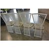 Image 2 : 4 WHITE METAL DINING CHAIRS