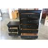 Image 2 : MODERN 5 DRAWER CHEST OF DRAWERS AND TWO DRAWER NIGHTSTAND