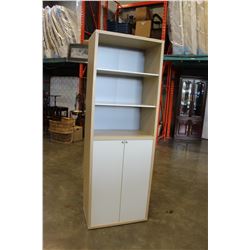 WHITE 6FT BOOKSHELF CUPBOARD