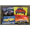 Image 1 : 4 TIN SIGNS, 3 CORVETTE, 1 VIPER