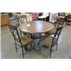 Image 1 : NEW ASHLEY ROUND DINING TABLE W/ 4 CHAIRS - 1 MISMATCHED CUSHION