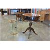Image 2 : ROUND 2 TIER END TABLE STAND MIRRORED PEDESTAL