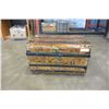 Image 2 : ANTIQUE METAL STEAMER TRUNK WITH CONTENTS
