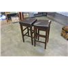 Image 1 : 2 LEATHER STOOLS