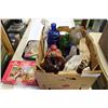 Image 1 : BOX OF VINTAGE BOTTLES AND COKE PUZZLE AND PINS