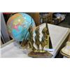 Image 2 : PIRATE SHIP, METAL ART, AND WORLD GLOBE