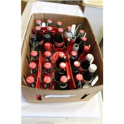 BOX OF COLLECTIBLE COCA COLA BOTTLES