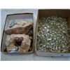 Image 1 : BOX OF CHANDELIER CRYSTALS AND BOX OF PRECIOUS STONES