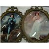 Image 3 : TRAY OF BRASS WARE, 2 VINTAGE FRAMES - BLUE BOY AND PINK GIRL