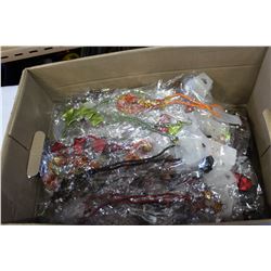 BOX OF NEW IN PACKAGE COSTUME JEWELLRY