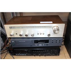 LOT OF 3 AKAI, NAD, LUXMAN STEREO COMPONENTS