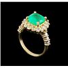 Image 4 : 3.10 ctw Emerald and Diamond Ring - 14KT Yellow Gold