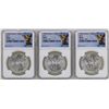 Image 1 : Lot of (3) 1983Mo Mexico Libertad Onza Silver Coins NGC MS65