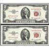 Image 1 : Lot of (2) 1953B $2 Legal Tender Notes