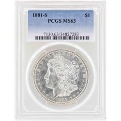 1881-S $1 Morgan Silver Dollar Coin PCGS MS63