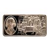 Image 1 : 500 Grain Sterling Silver Franklin Mint 100 Greatest Americans Ingot
