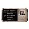 Image 2 : 500 Grain Sterling Silver Franklin Mint 100 Greatest Americans Ingot